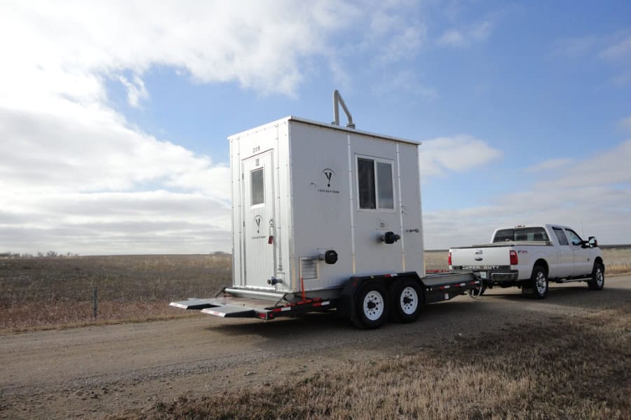 separator rental - rent 3 phase separators for oil and gas industry in Alberta, Saskatchewan and Western Canada. This image shows a seprator being transported for quick deployment in Alberta