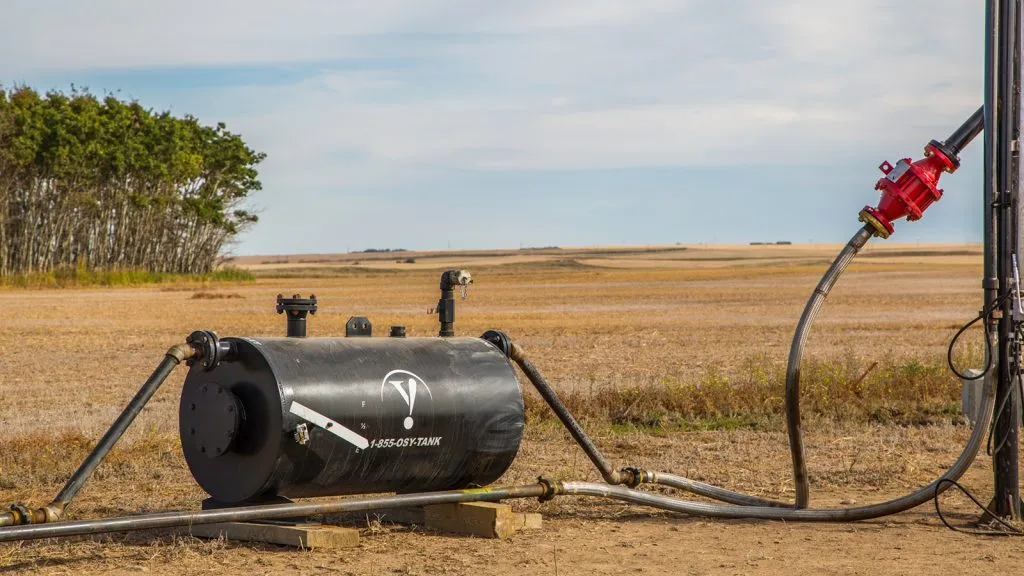 Knockout drum rental Saskatchewan - site deployment