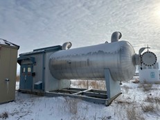 193 BBL 15 PSI knockout drum rental in Alberta