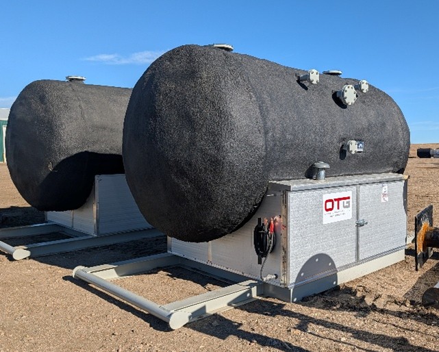 60 BBL 50 PSI heated coated skidded knockout drum rental in Alberta